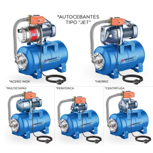 EQUIPOS HIDRONEUMATICOS MONOFISICOS 115 V. PEDROLLO