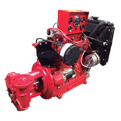 Bomba centrífuga de succión axial con motor diésel NFPA-20